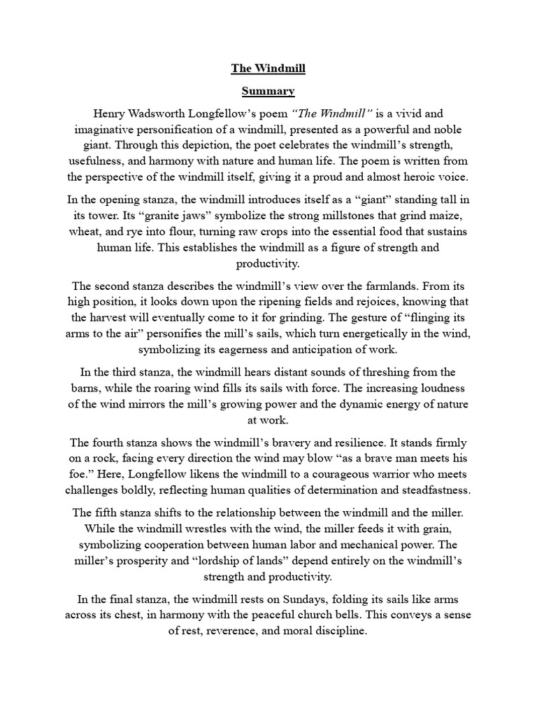 The Windmill | PDF | Courage