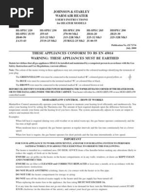 Boiler Instruction Manual | PDF | Hvac | Thermostat