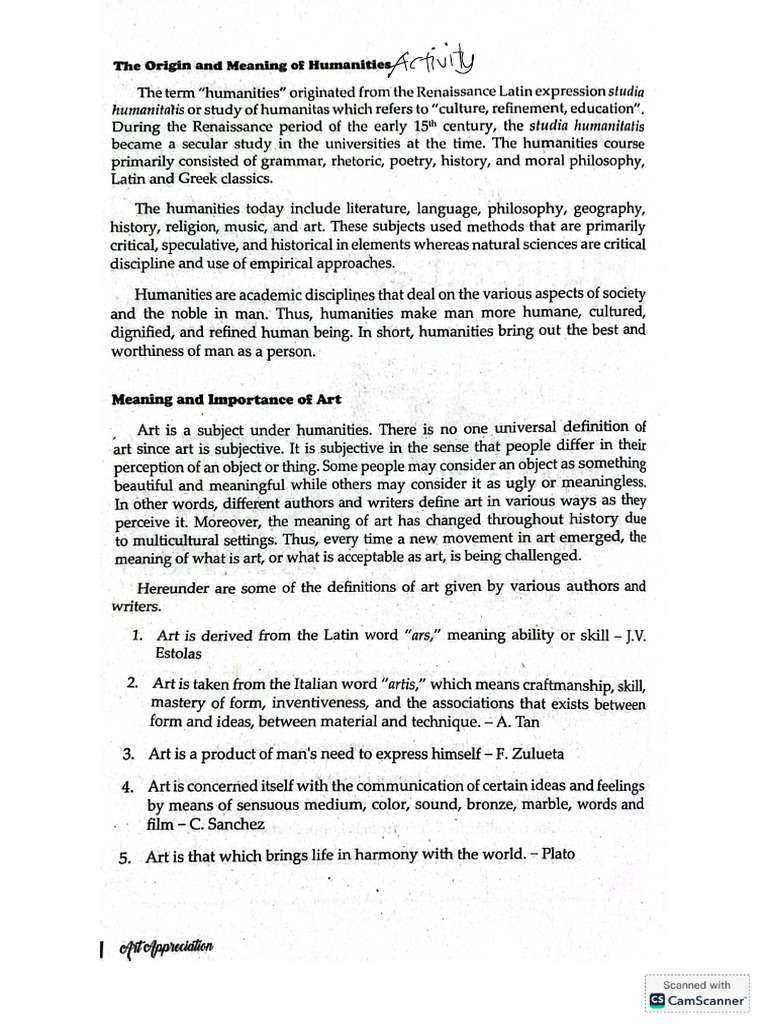 Art Lesson 1 5 | PDF
