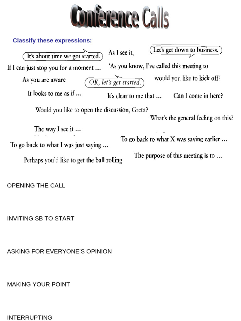 Conference Calls | PDF