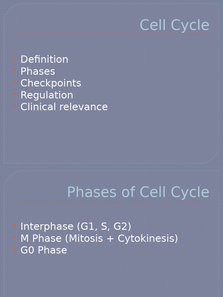 Cell Cycle Presentation | PDF