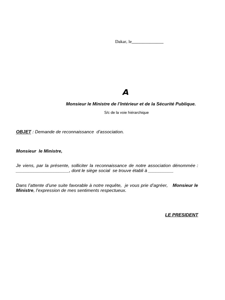 Demande de reconnaissance d'association | PDF