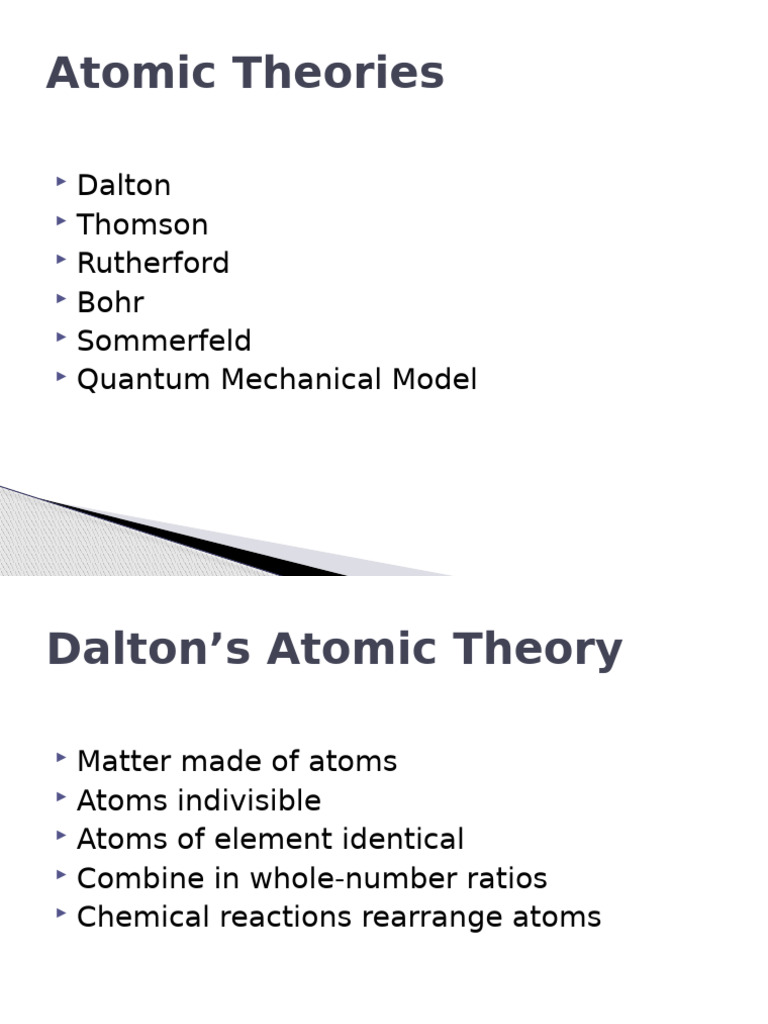 Atomic Theories Presentation Pdf