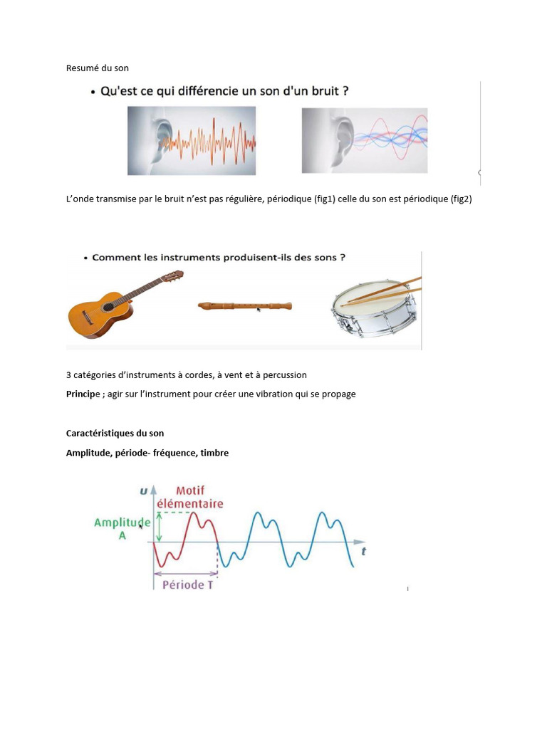 Comprendre le Son et ses Instruments | PDF | Fréquence | Harmonique ...