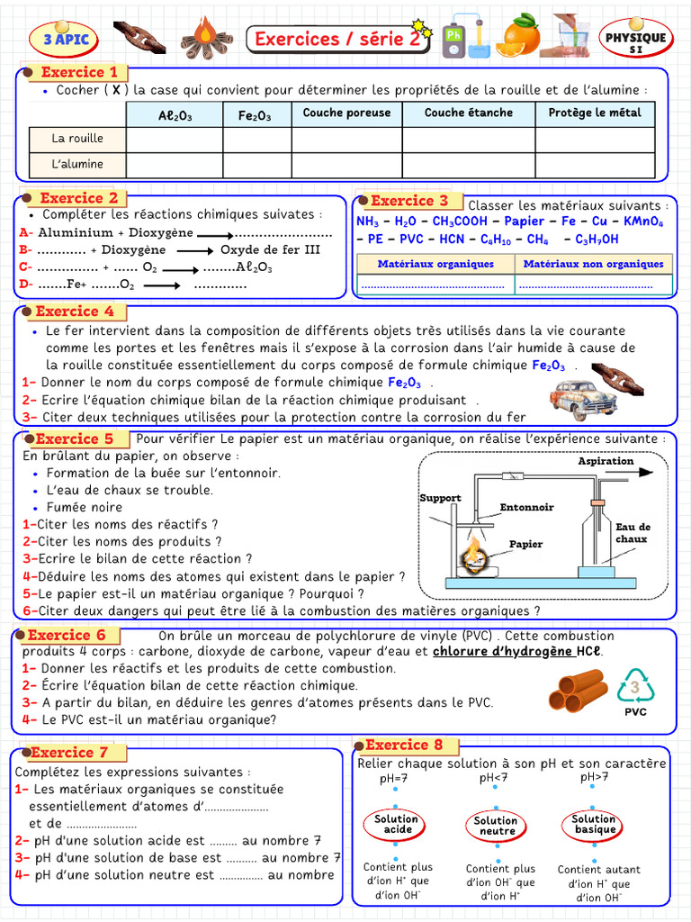 Réactions chimiques et pH des solutions | PDF | Ph | Fer