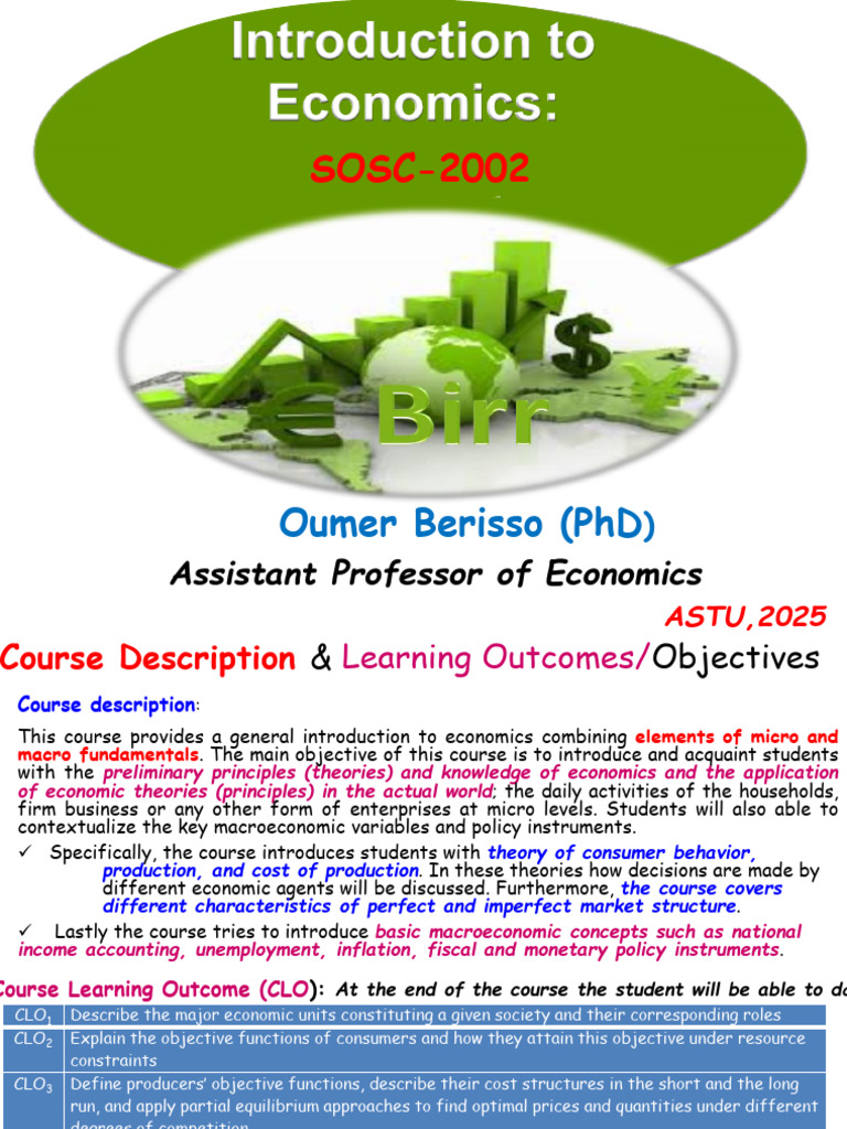 Introduction to Economics Course Overview | PDF | Economics ...