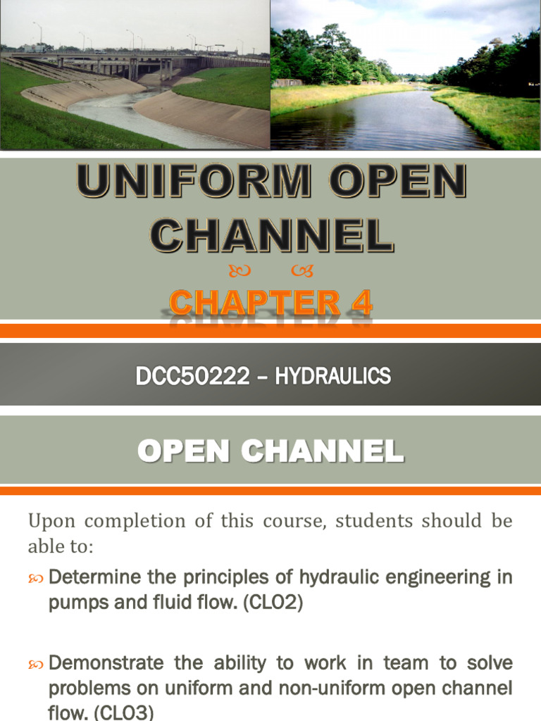 Uniform Open Channel Flow Principles | PDF | Fluid Dynamics | Wetting