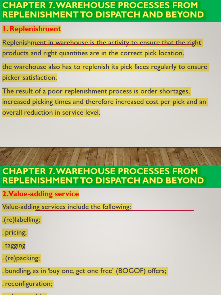Chapter 7. RWarehouse Processes From Replenishment To Despatch and ...