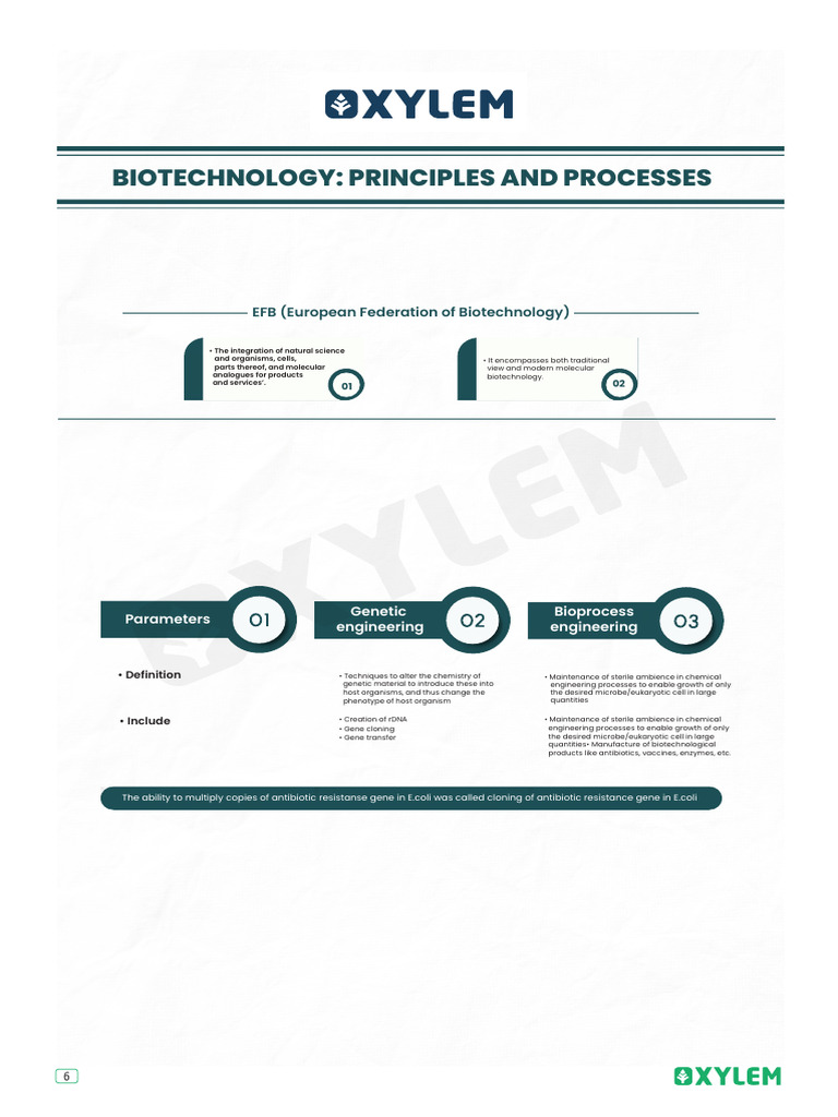 Biotechnology Principles and Processes - Mind Map - PDF | PDF ...