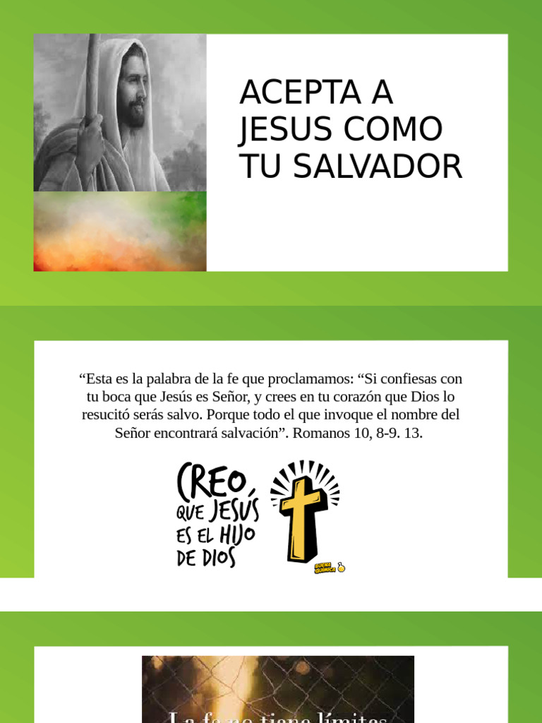 Acepta a Jesús como tu Salvador | PDF | Fe | La resurrección de Jesús