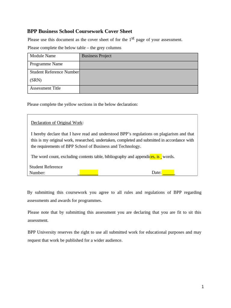 BM11439 (Business Project - BPP) | PDF | Sustainability | Swot Analysis