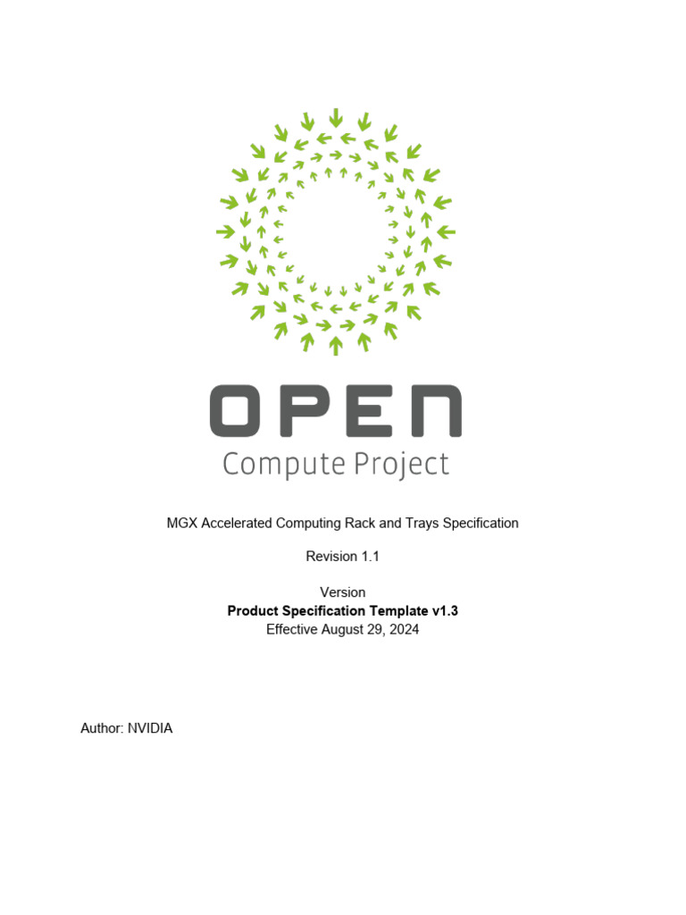 MGX Rack and Tray Specification 1.1 | PDF | Data Center | Specification ...