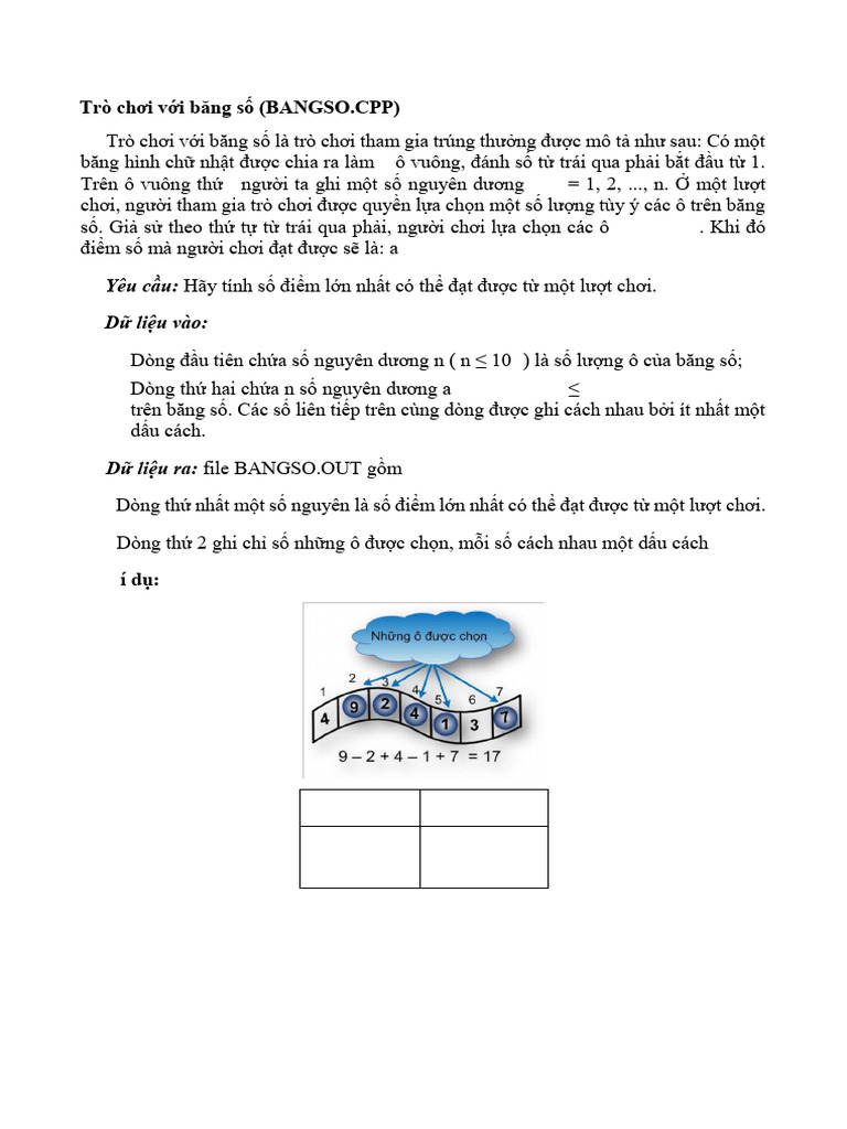 Tro Choi Bang So - Co Ban | PDF