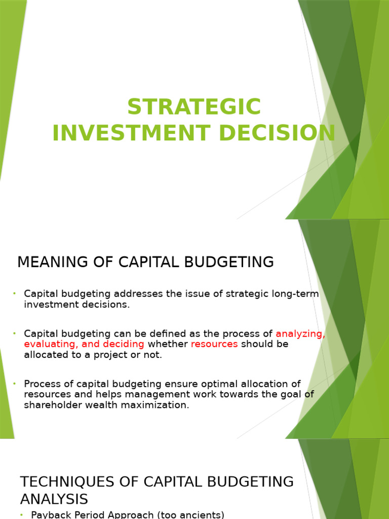 2 - Strategy and Capital Budgeting | PDF | Capital Budgeting ...