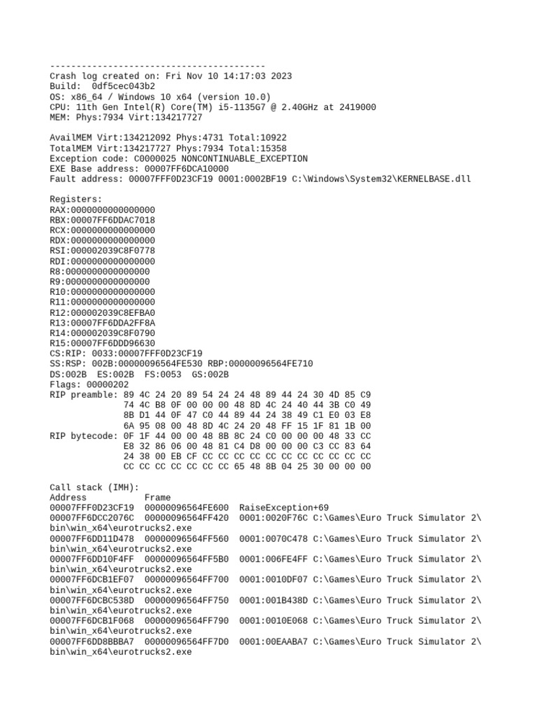 Game Crash | PDF | Microsoft Windows | Computer Libraries