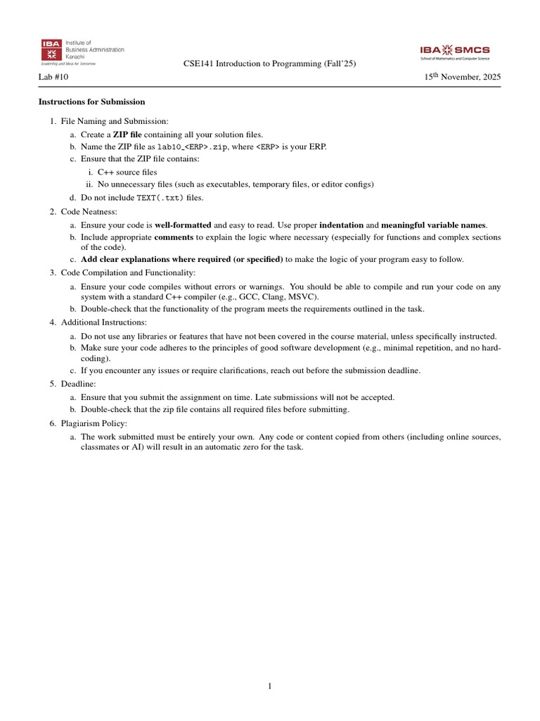 lab-10-99564 | PDF | Pointer (Computer Programming) | Integer (Computer ...