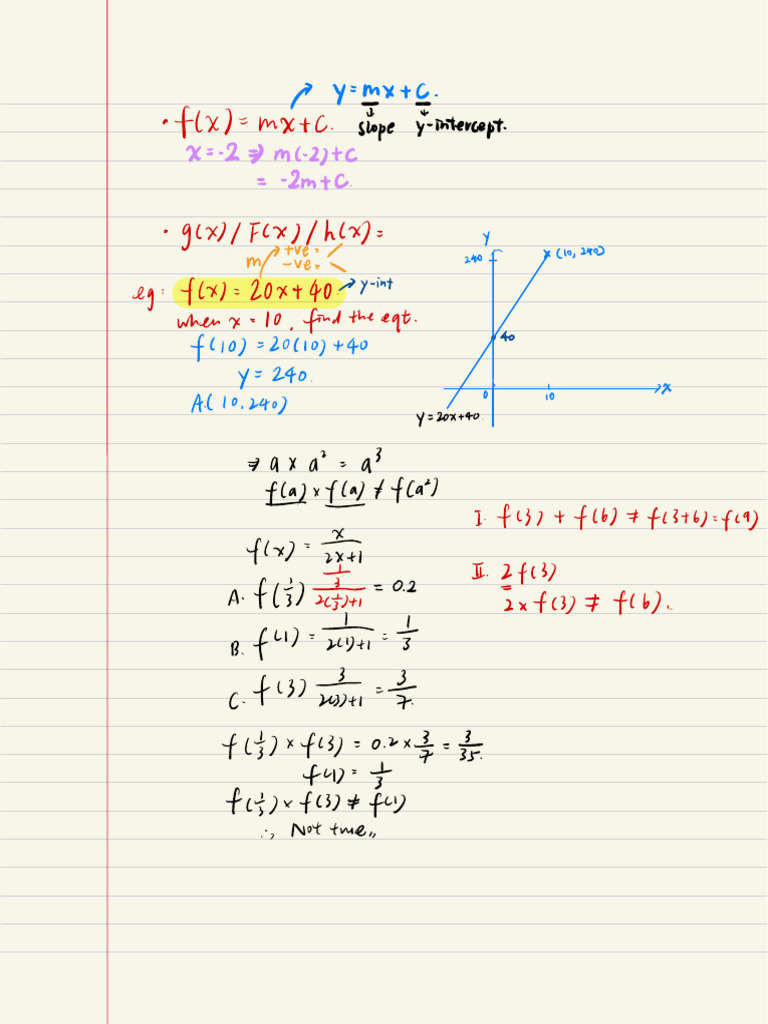 Mathematical Functions and Equations Analysis | PDF