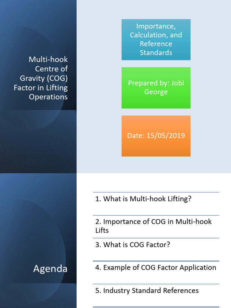 Multi-Hook Lifting: COG Factor Guide | PDF | Crane (Machine) | Center ...