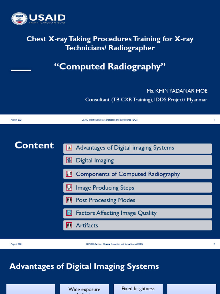 X-ray Technician Training on Computed Radiography | PDF | Radiography ...