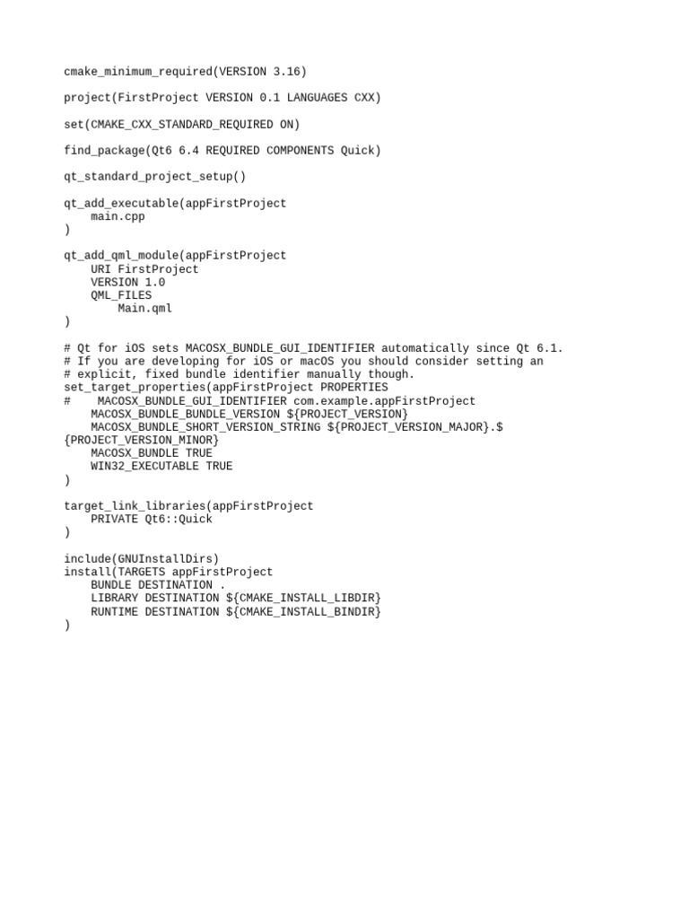 CMake Project Setup for Qt6 App | PDF