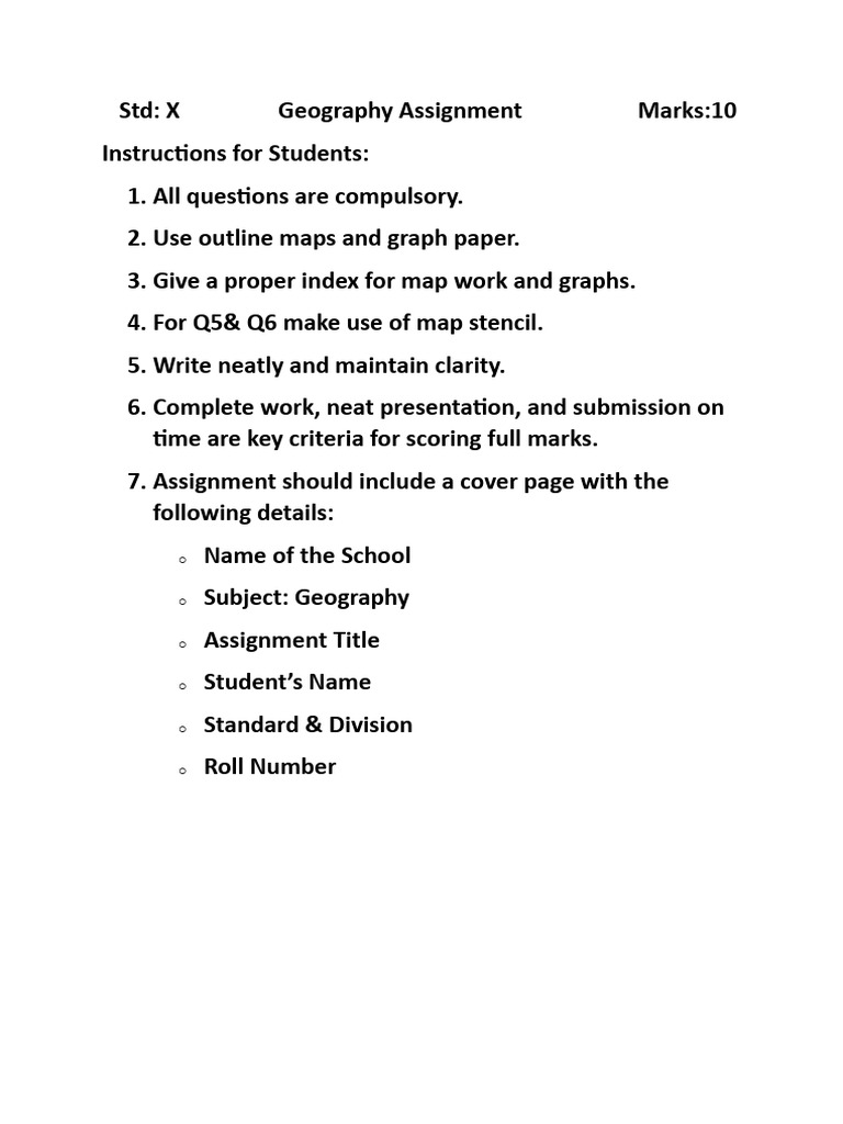STDX Geography Assignment 2 | PDF