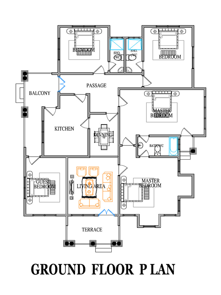 Ground Floor Plan Layout Overview | PDF