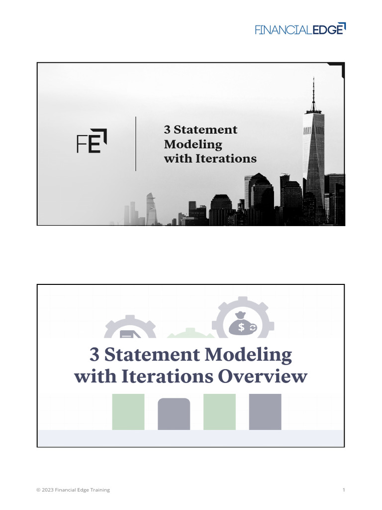 3 Statement Modeling With Iterations Summary | PDF | Balance Sheet ...