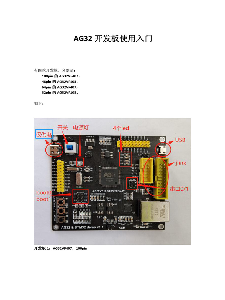 AG32开发板的使用入门 | PDF