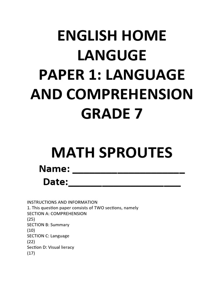 grade 7 english | PDF | Reading Comprehension | Part Of Speech