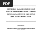 Kertas Kerja Cadangan Menaik Taraf Surau SK Pasangan KG Kuantan Jalan Rawang 45600 Bestari Jaya Selangor Darul Ehsan Auto Saved)