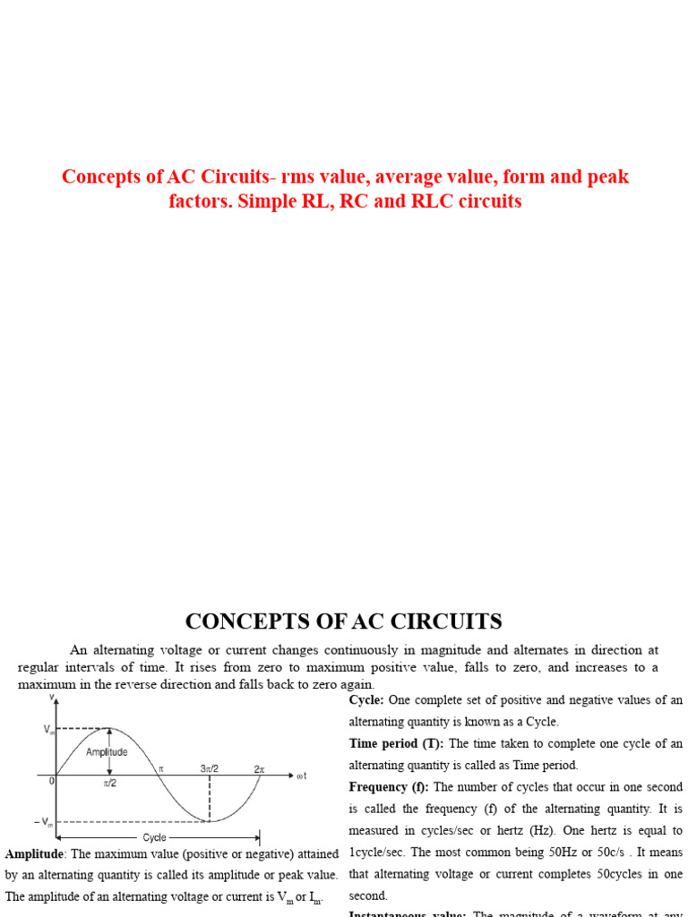 2. M1 Basic Electric Parameters(Part 2) | PDF | Electrical Impedance ...