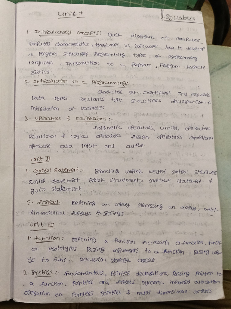 C Language Notes | PDF