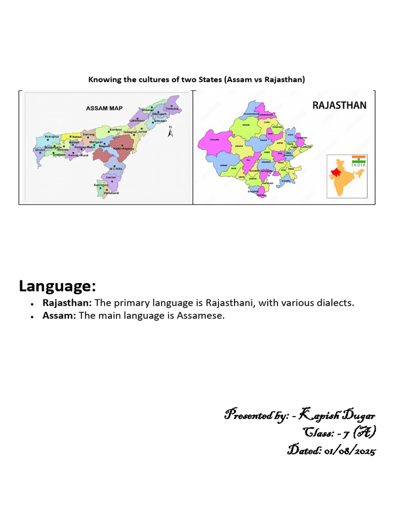Knowing The Cultures of Two States | PDF