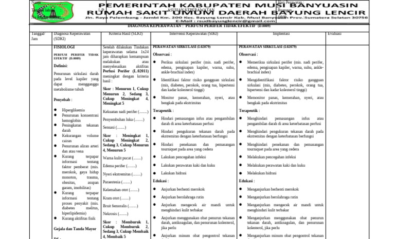 Asuhan Keperawatan Perfusi Perifer | PDF