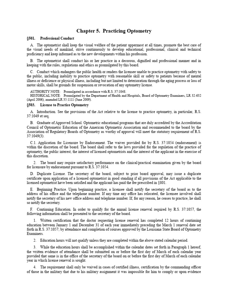 RULESpracticingoptometry | PDF | Optometry | Ophthalmology