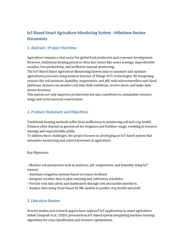 IoT Smart Agriculture Monitoring System | PDF | Internet Of Things ...