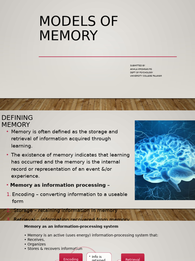 Understanding Memory Models and Processes | PDF | Long Term Memory | Memory