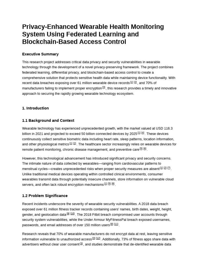 Privacy-Preserving Framework for Wearables | PDF | Encryption ...