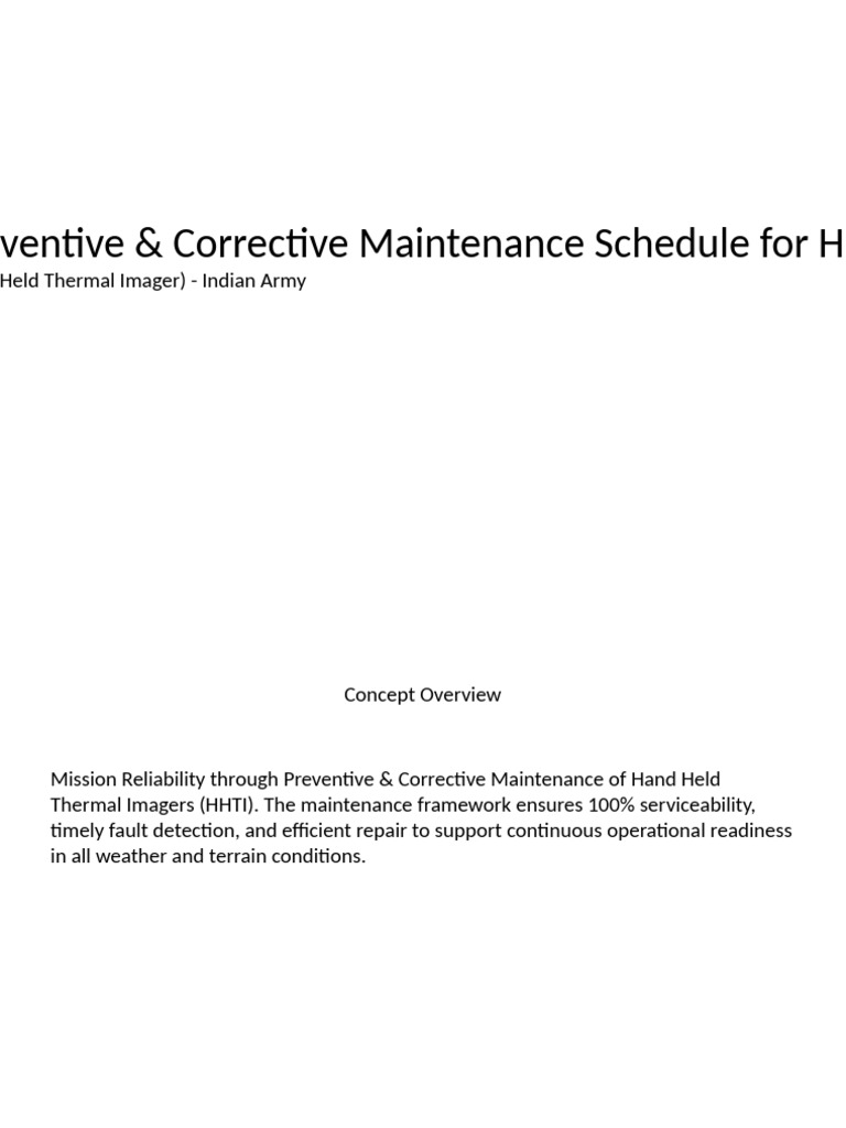 HHTI Maintenance Wagon Wheel Plan Final | PDF | Reliability Engineering