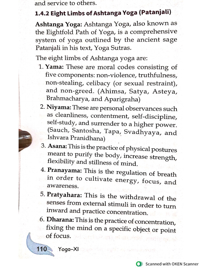 Ashtanga Yoga (Eight Limbs of Yoga) | PDF