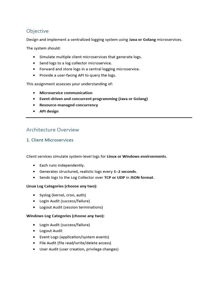 Centralized Logging System Design Guide | PDF | Login | Java ...