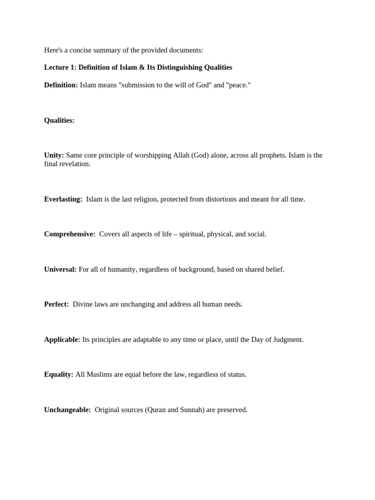 Understanding Core Concepts of Islam | PDF | Prophets And Messengers In ...