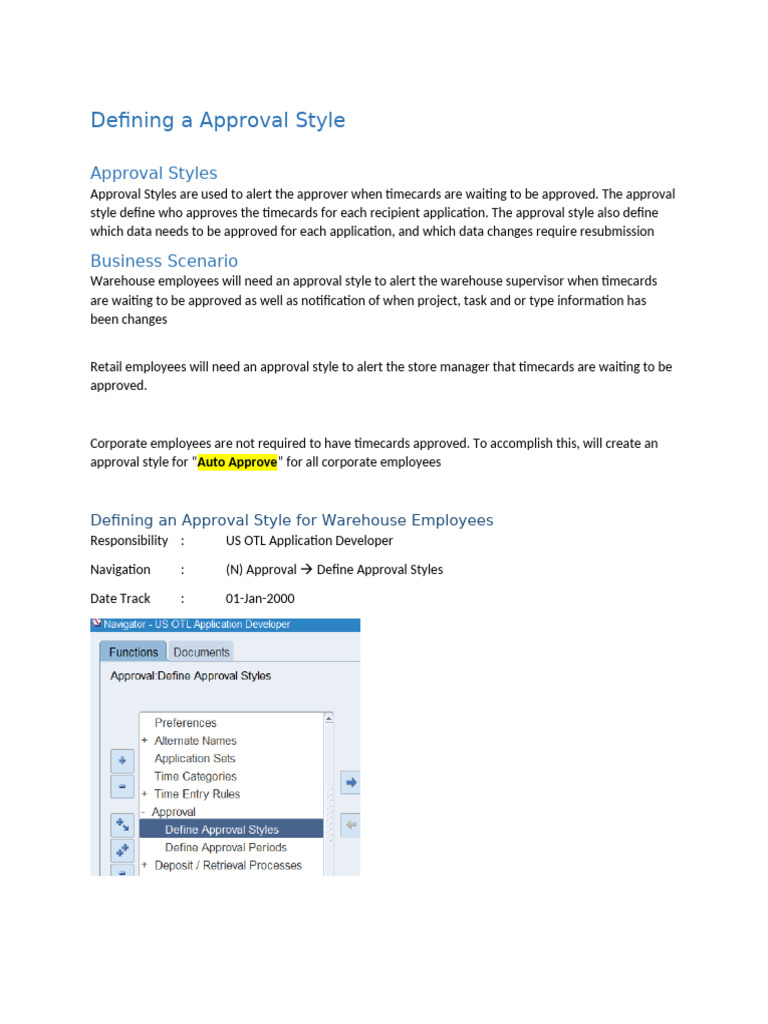 Defining A Approval Stype - Lab1 | PDF