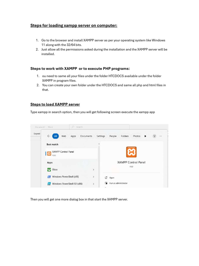 How to Install and Use XAMPP Server | PDF