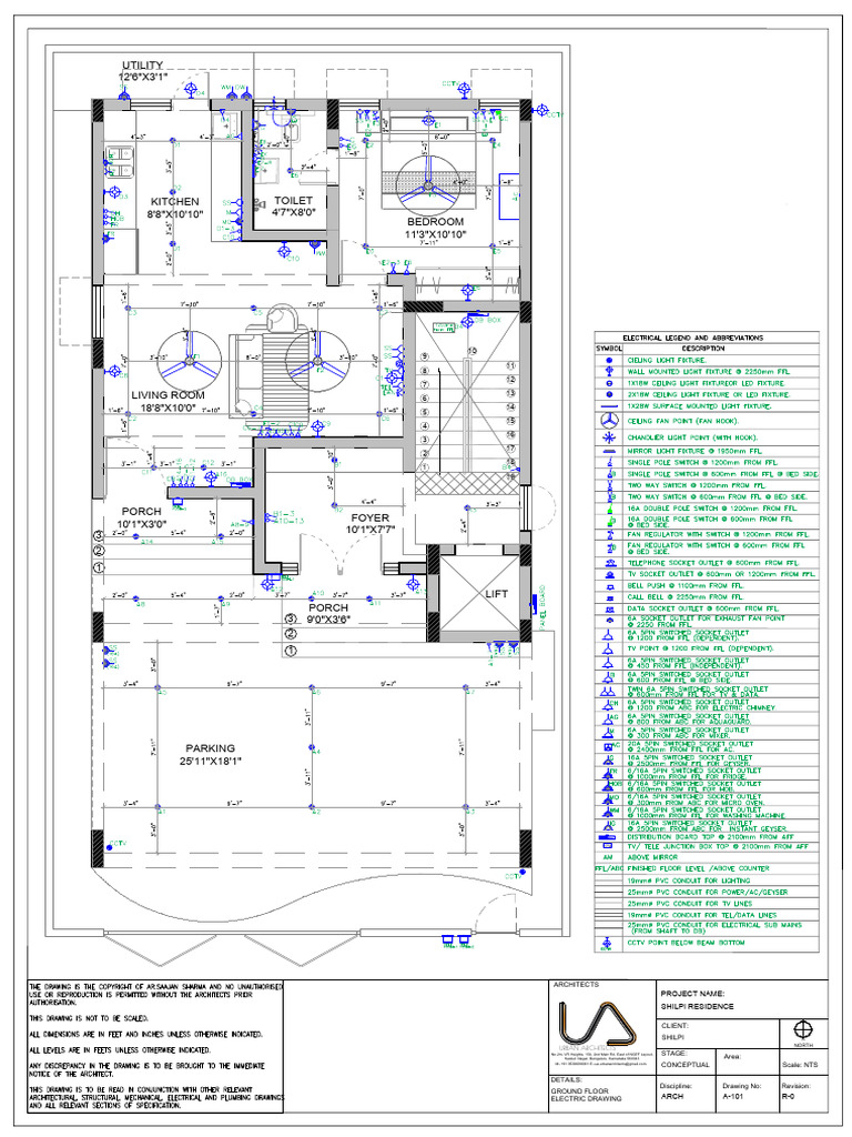 SHILPI - GROUND FLOOR ELECTRICAL DRAWING-1 | PDF