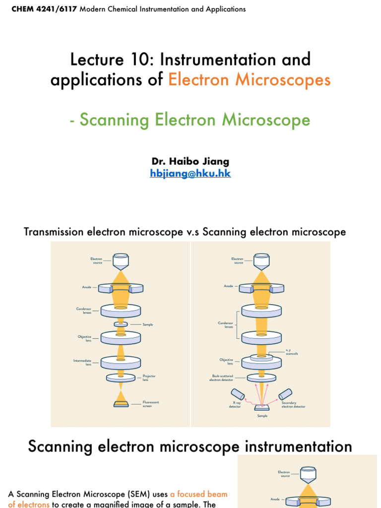 Scanning Electron Microscope Overview | PDF | Scanning Electron ...