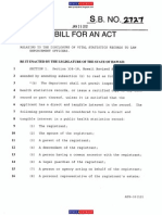 A Bill For An Act: BE BY OF OF