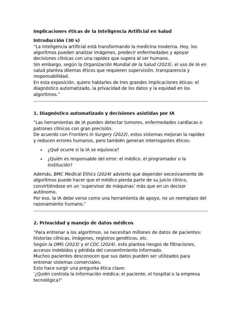 IA en La Salud | PDF | Inteligencia artificial | Inteligencia (IA) y ...