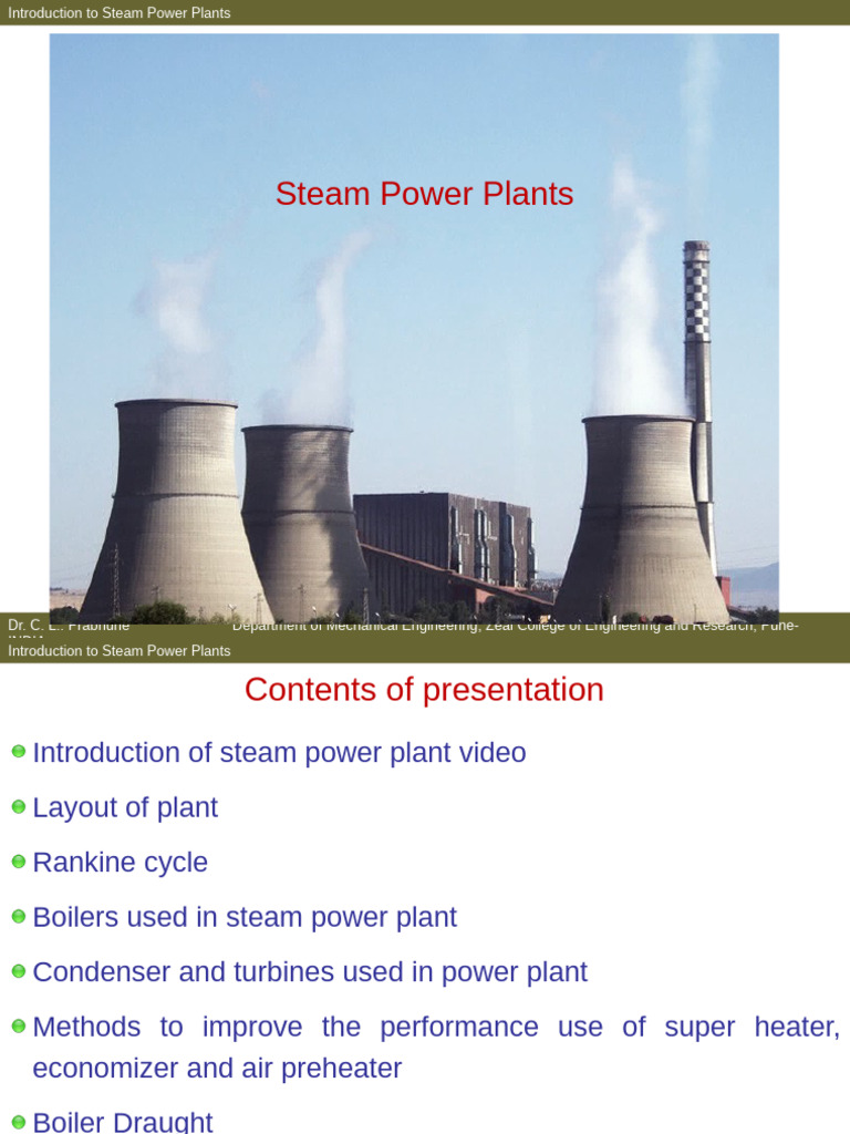 Steam Power Plants | PDF | Boiler | Steam