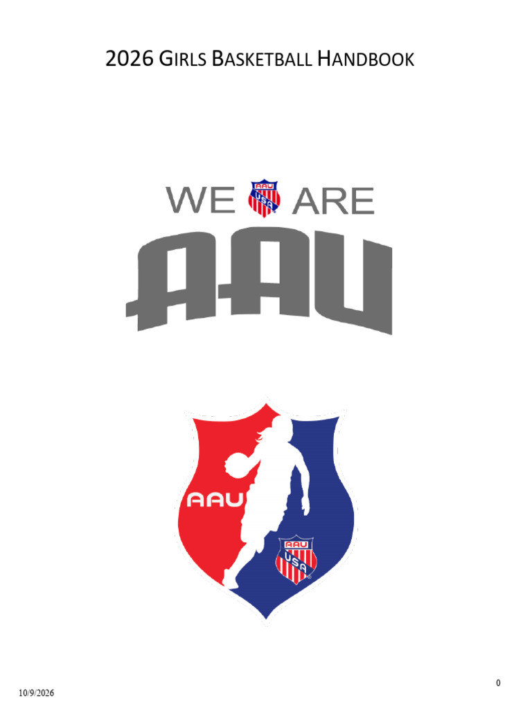 2026 AAU Girls Basketball Handbook | PDF | Sports | Sports Rules And ...